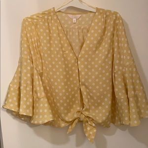Lauren Conrad Flare-Sleeve Button Down Blouse